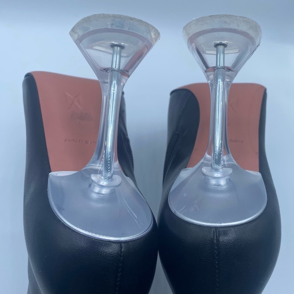 Amina Muaddi Giorgia Glass Booties - Picture 9 of 11